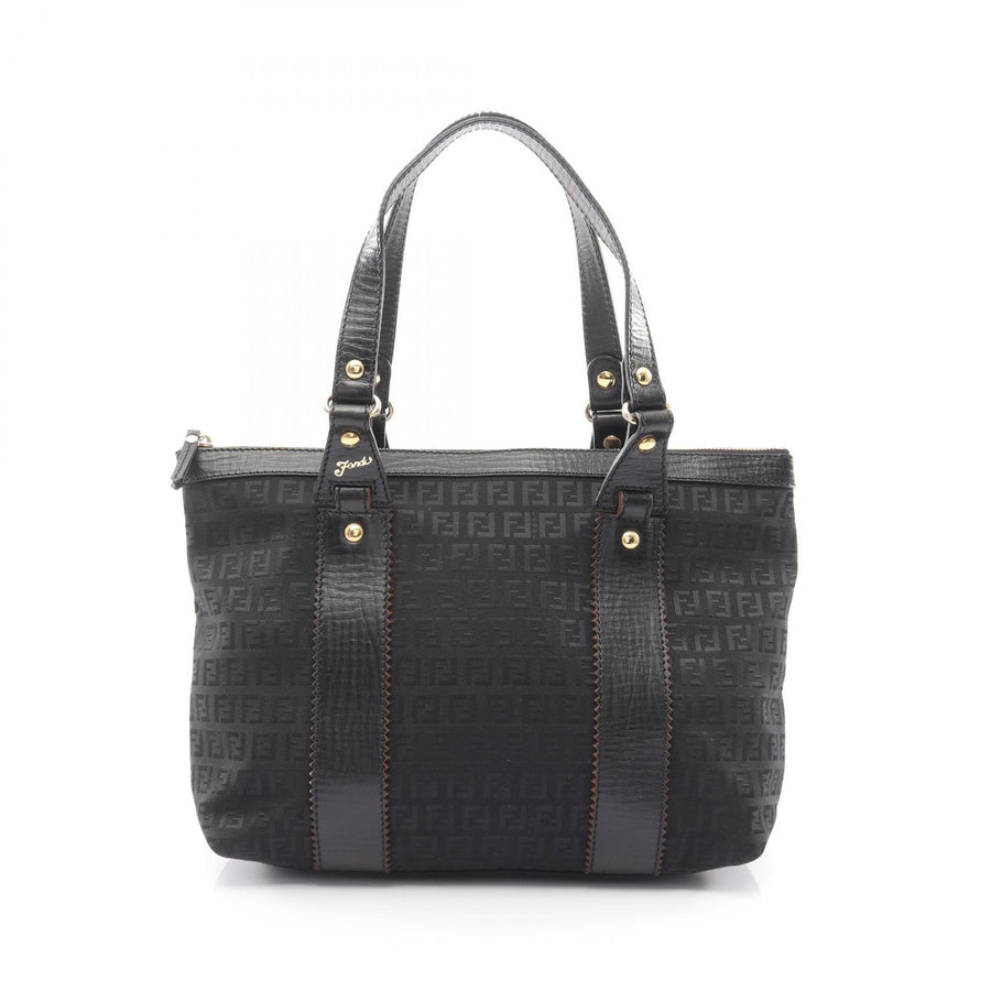 Fendi Zucchino Tote Bag Canvas Leather