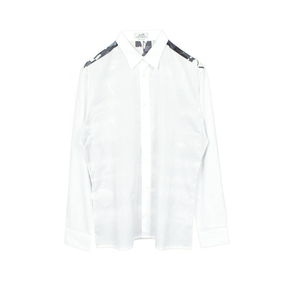 Hermes Sellier Button Back Print Long