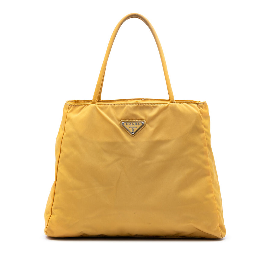 Prada Tessuto City Tote Pre-Loved Yellow