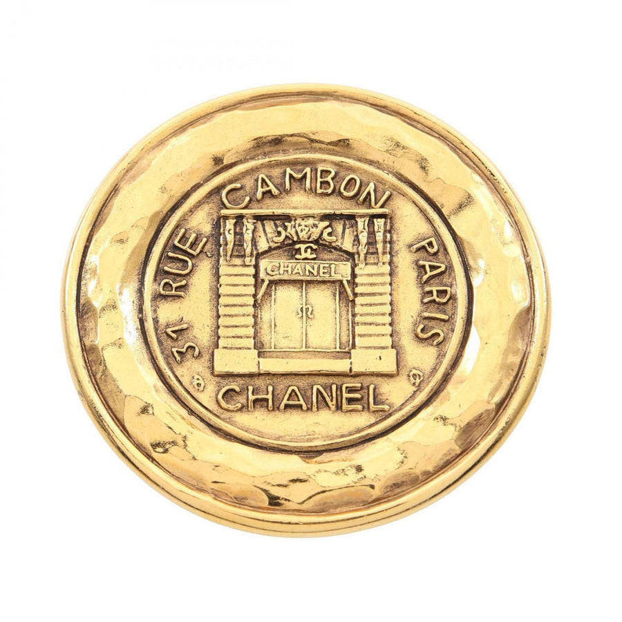 Chanel Brooch Cambon Circle Metal