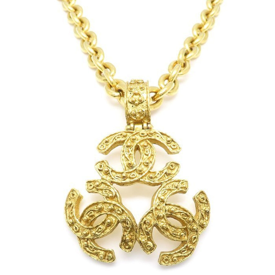 Chanel Cc Logo Triple Coco Pendant