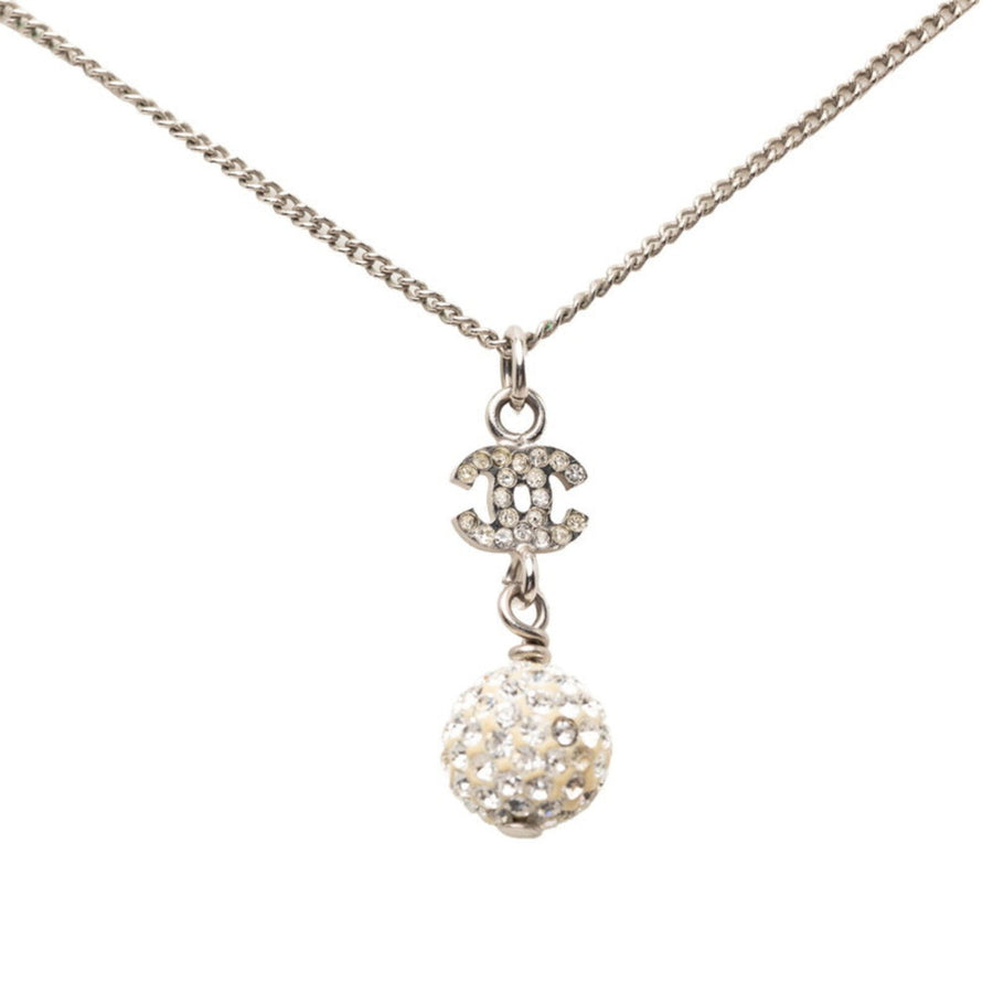 Chanel Cc Logo Ball Pendant Necklace