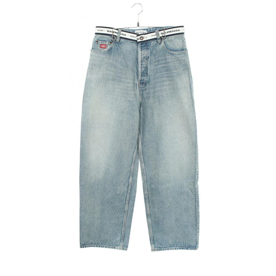 Balenciaga Logo Waist Button Fly Denim