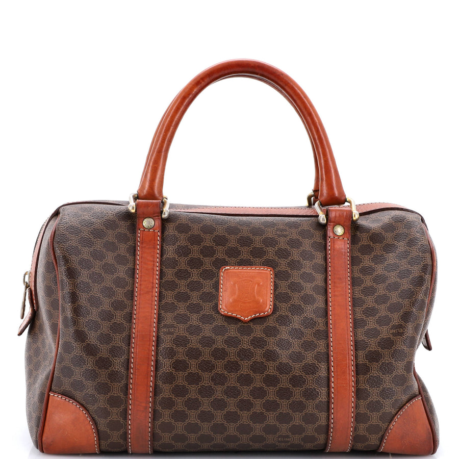 Celine Vintage Bowler Bag Macadam Coated