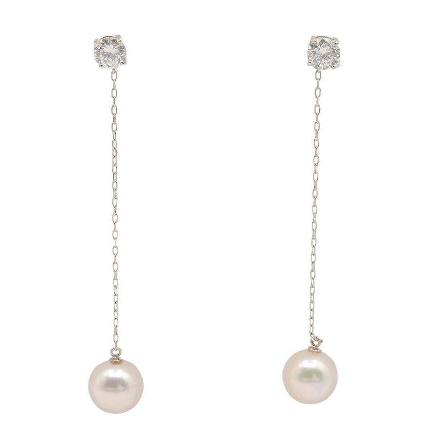 Jewelry Akoya Papearl Diamond Pierced