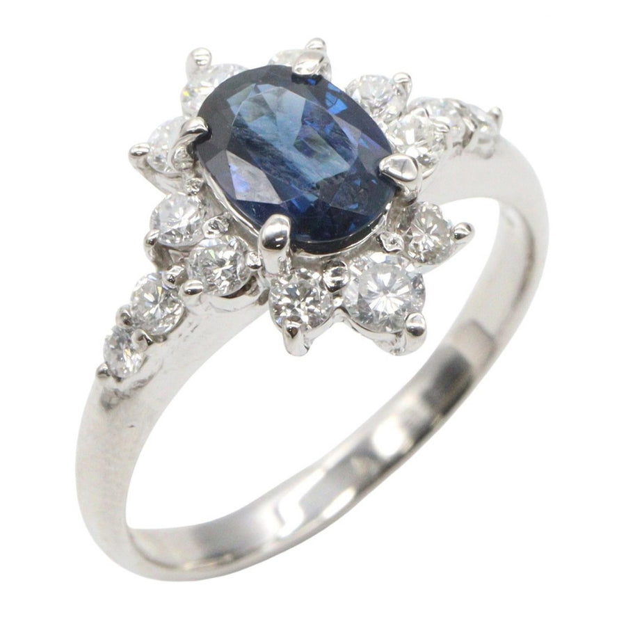 Jewelry Sapphire Diamond Ring Platinum