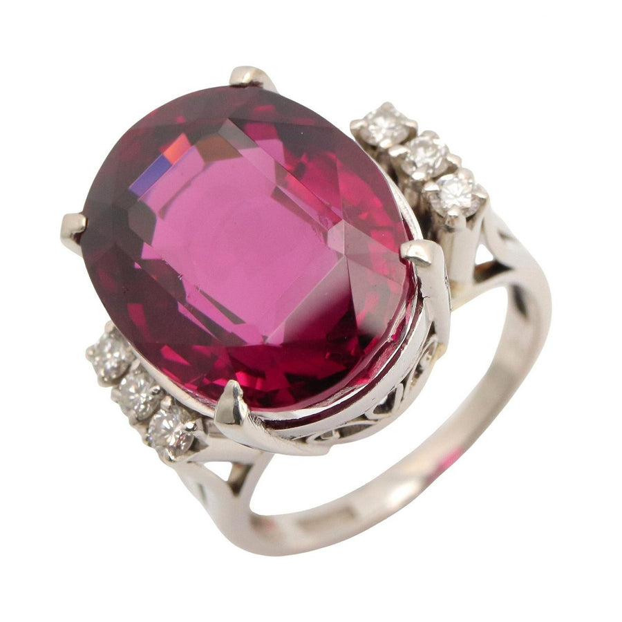 Jewelry Rhodolite Garnet Ring Platinum
