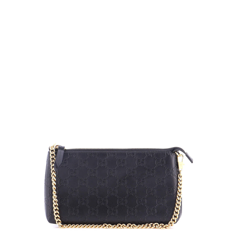 Chain Wristlet Wallet Guccissima Leather