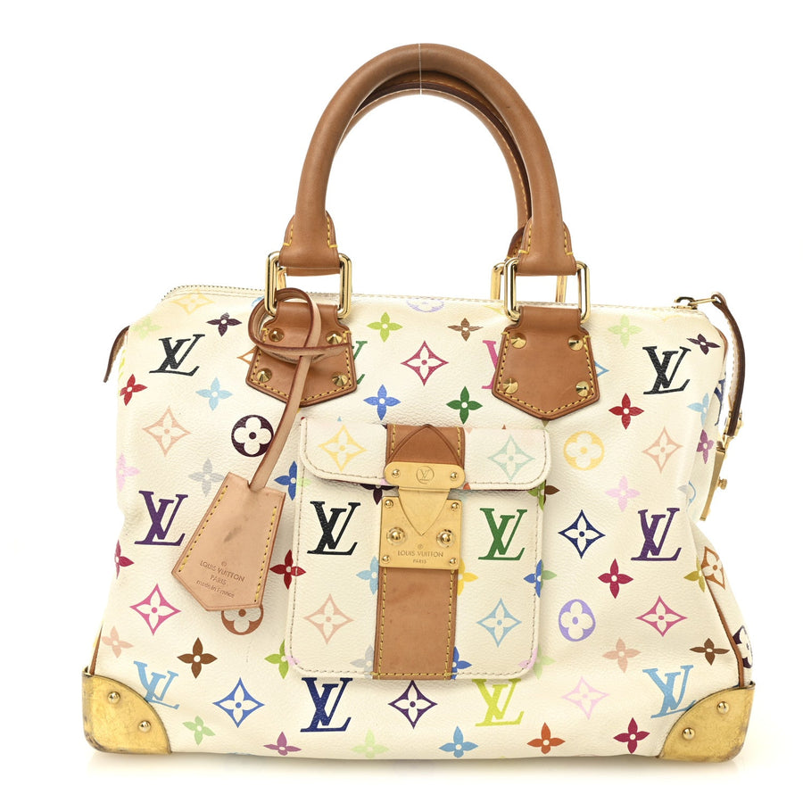Louis Vuitton Multicolor Speedy 30 White