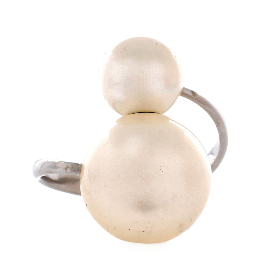 Chanel Double Pearl Cuff Bracelet Metal