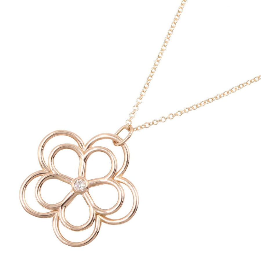 Tiffany&Co Open Flower Diamond Necklace