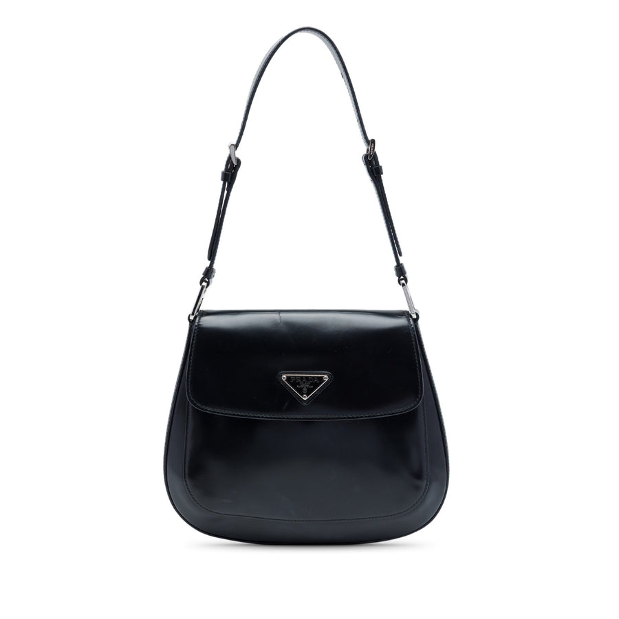 Prada Spazzolato Leather Cleo Flap