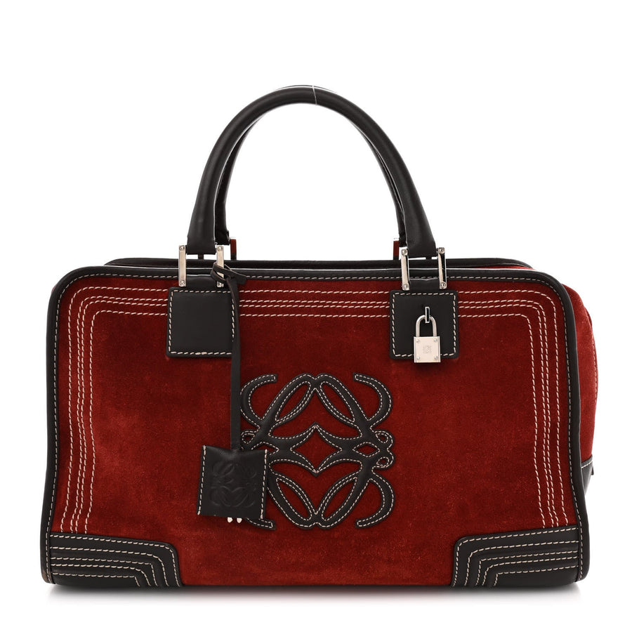 Loewe Suede Amazona 36 Burgundy