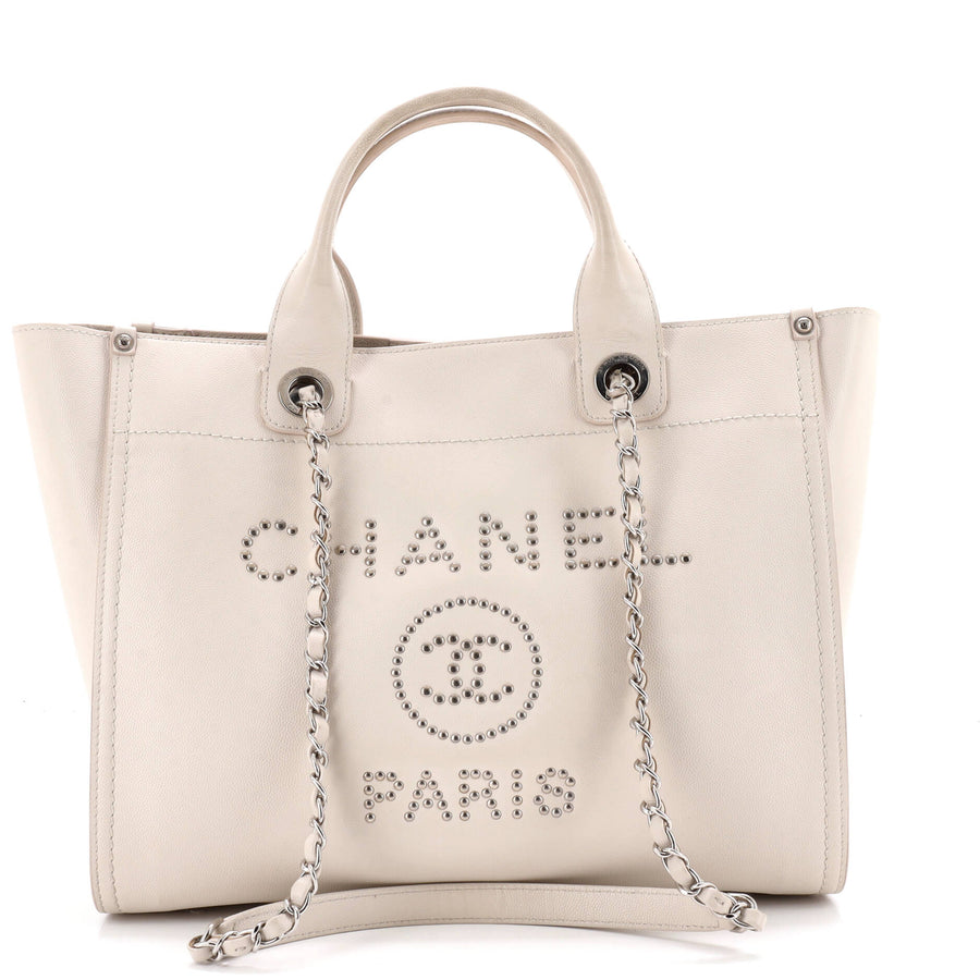 Chanel Deauville Tote Studded Caviar