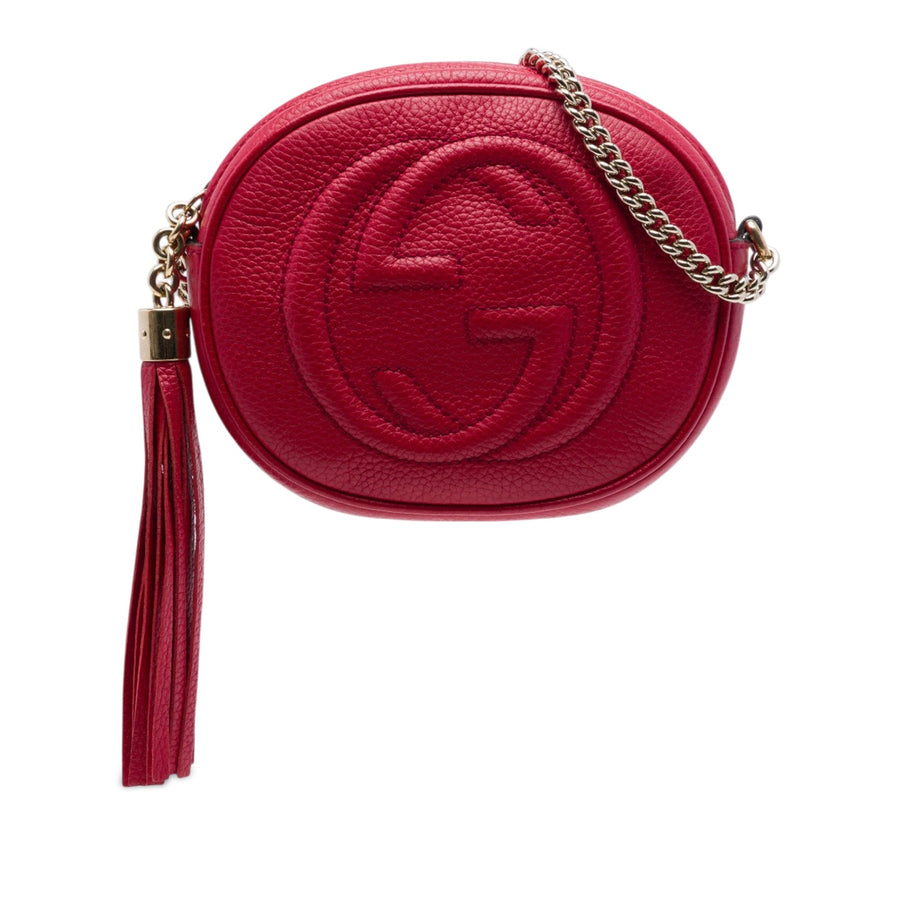 Gucci Mini Pebbled Calfskin Soho Chain