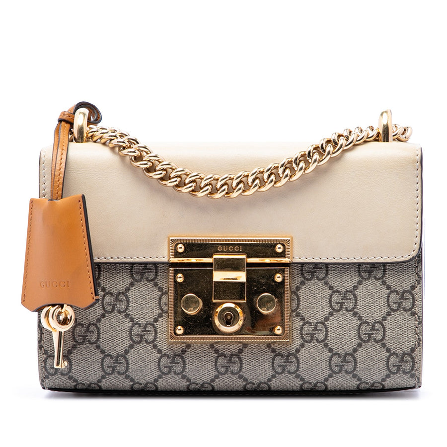 Gucci Small Gg Supreme Padlock Crossbody