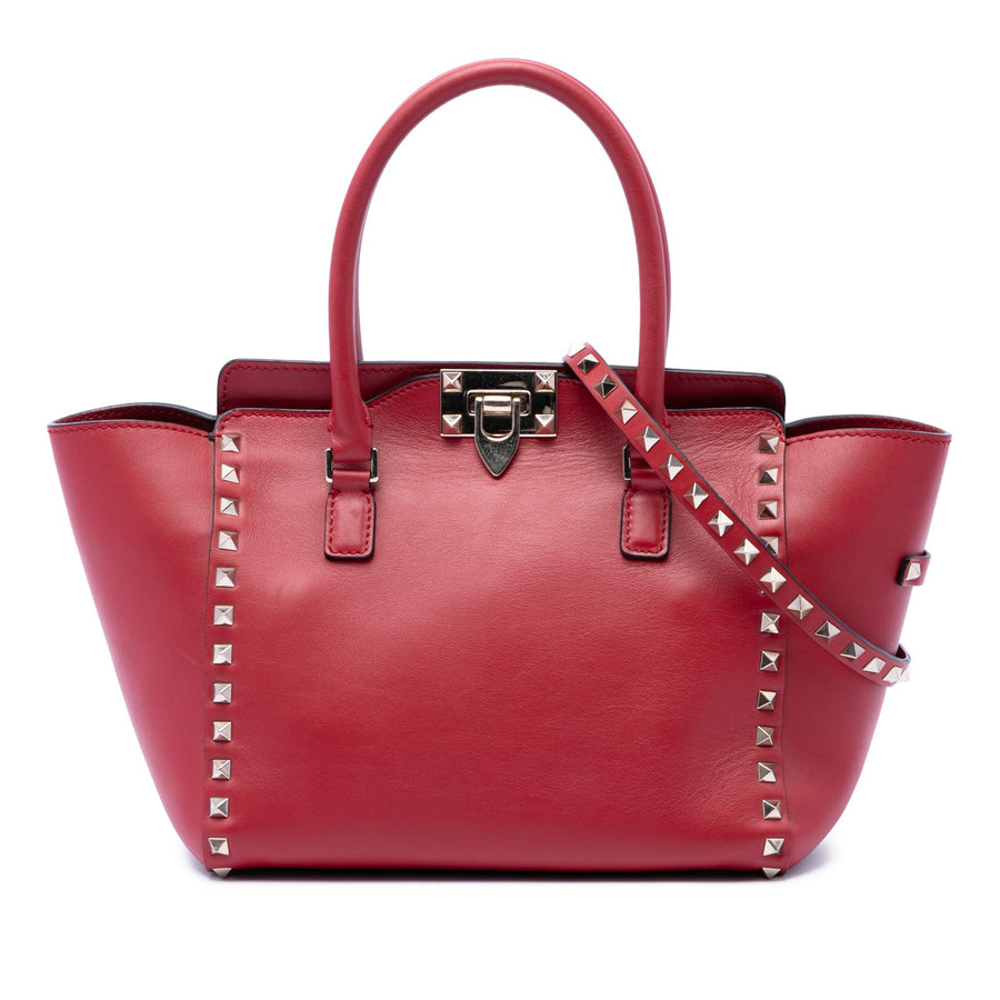 Valentino Small Leather Rockstud Trapeze