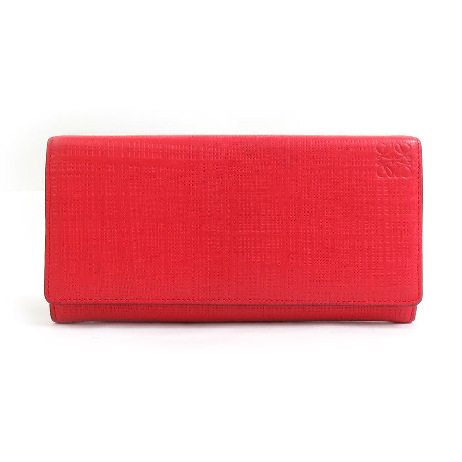 Loewe Bifold Long Wallet Red