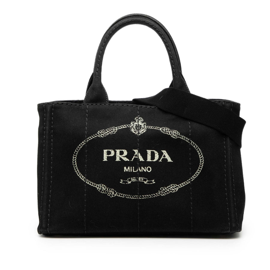 Prada Canapa Convertible Tote Canvas