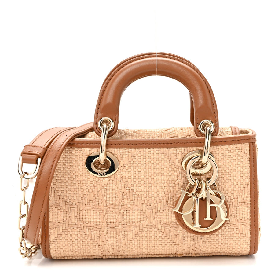 Christian Dior Raffia Micro Cannage Lady