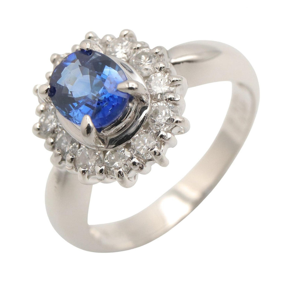 Jewelry Sapphire Diamond Ring Platinum