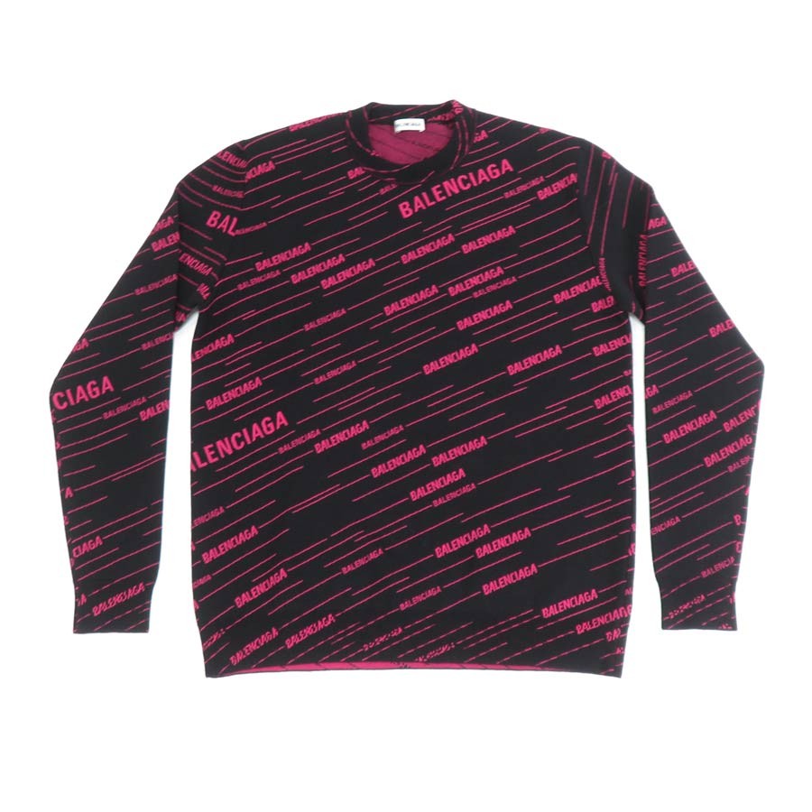 Balenciaga Logo Knit Black/Pink