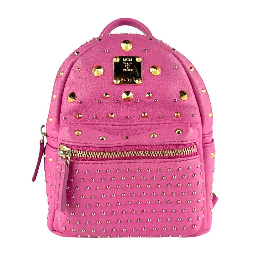 Mcm Backpack Pink/Gold