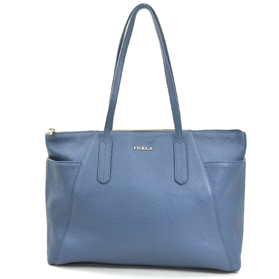 Furla Handbag Blue Leather