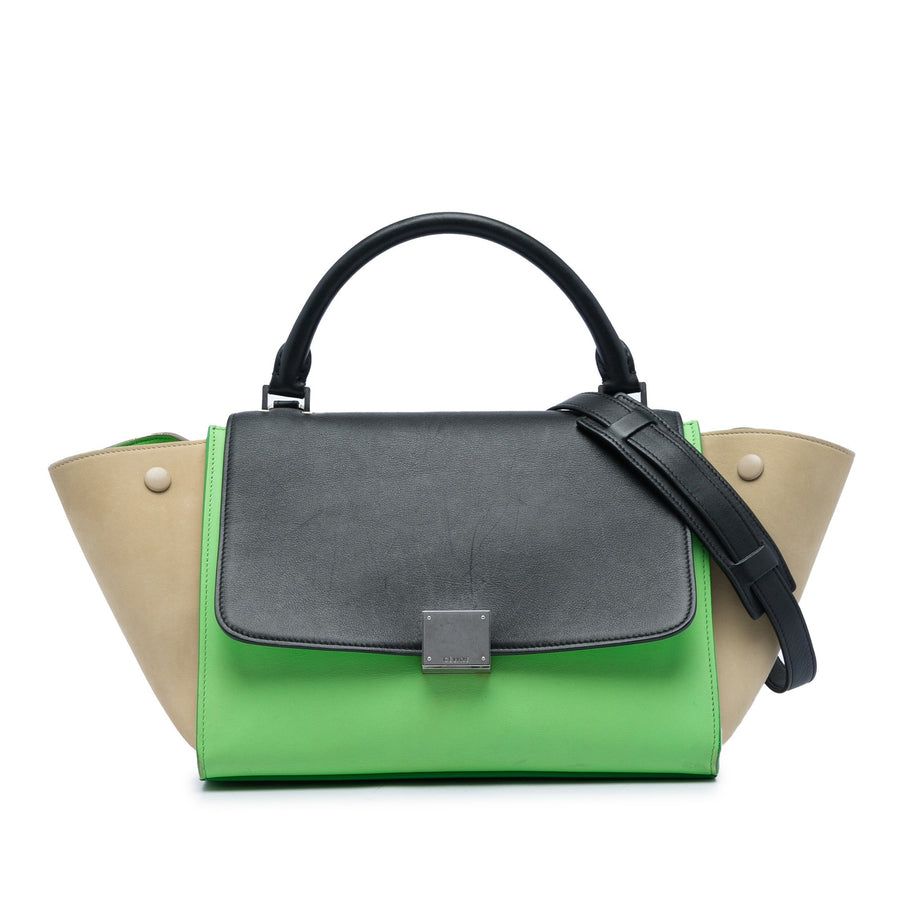 Celine Small Tricolor Leather Trapeze