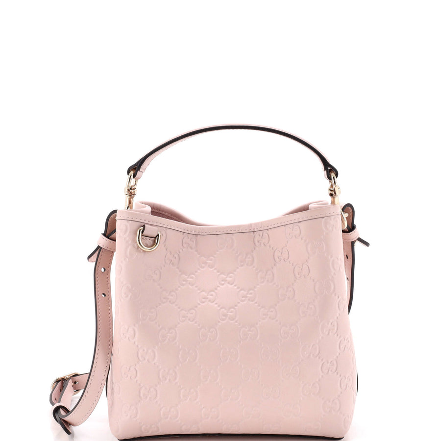 Gucci Gg Emblem Bucket Bag Embossed