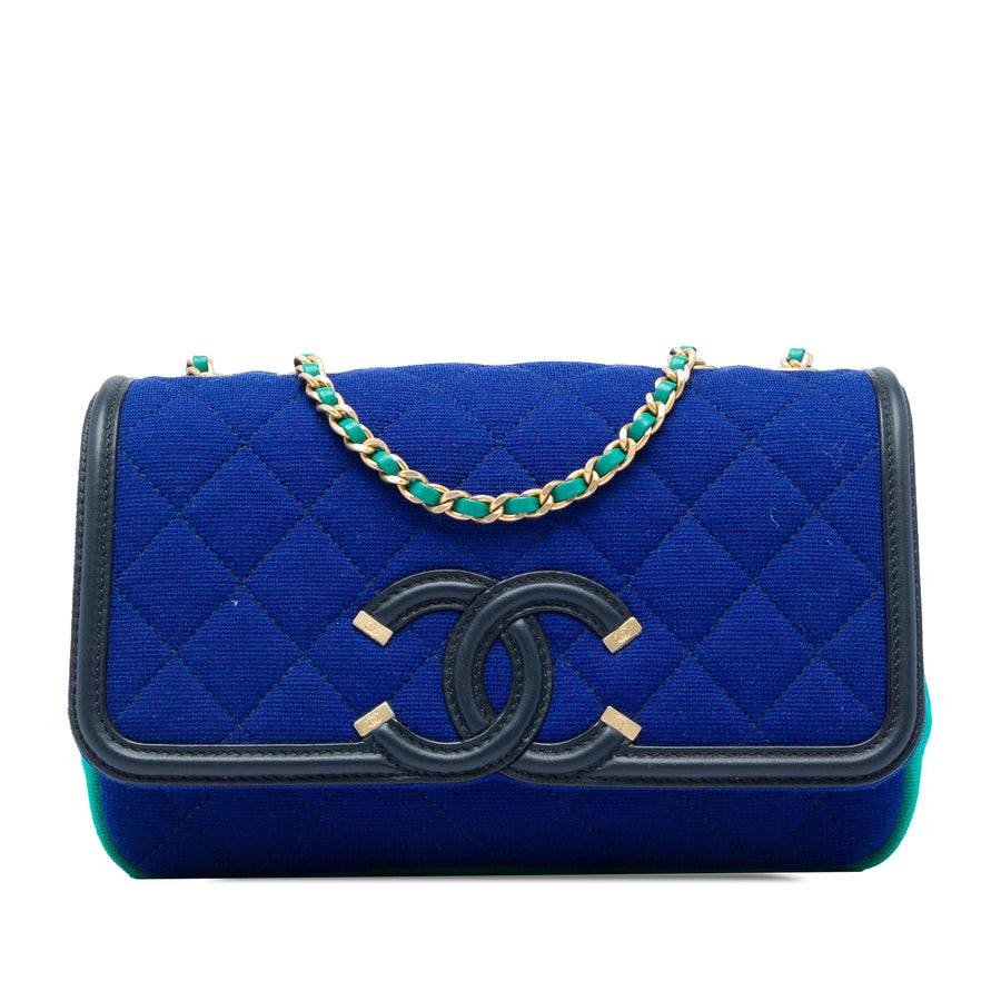 Chanel Filigree Flap Bag Quilted Jersey