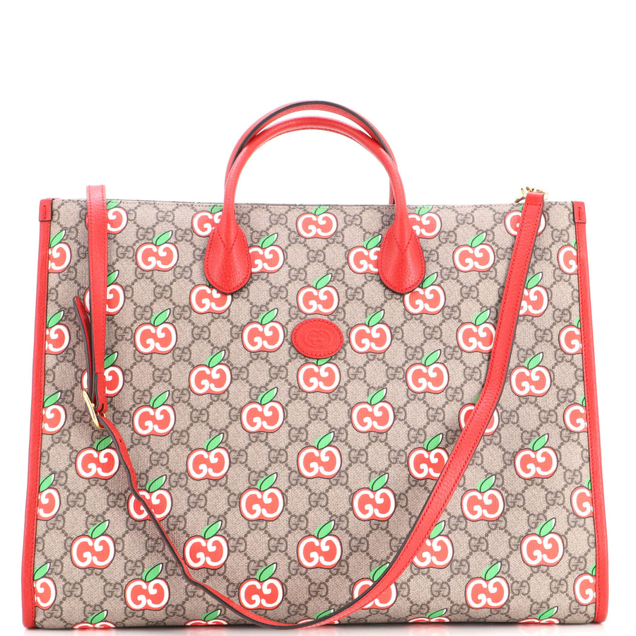 Gucci Convertible Open Tote Apple Gg