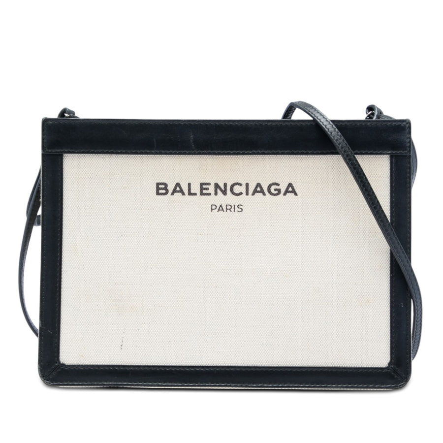 Balenciaga Canvas Navy Pochette