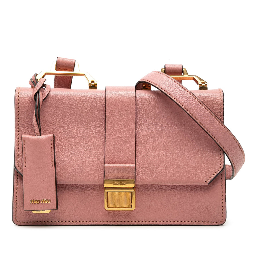 Miu Goatskin Madras Crossbody