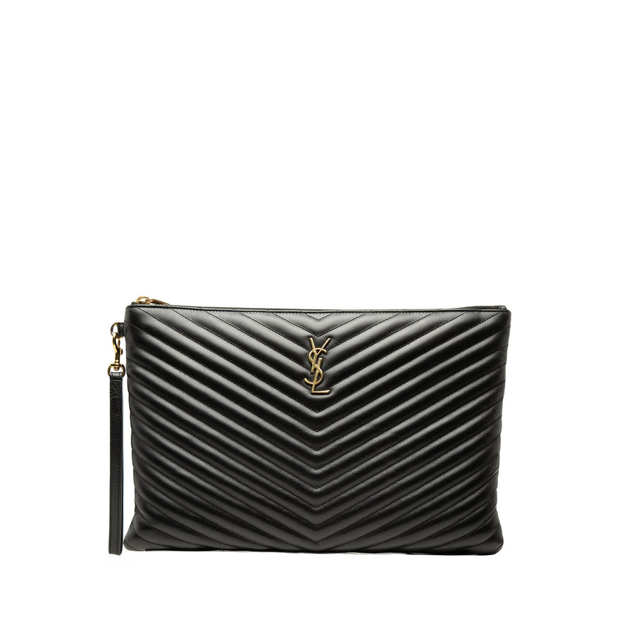 Saint Laurent Chevron Calfskin Cassandre