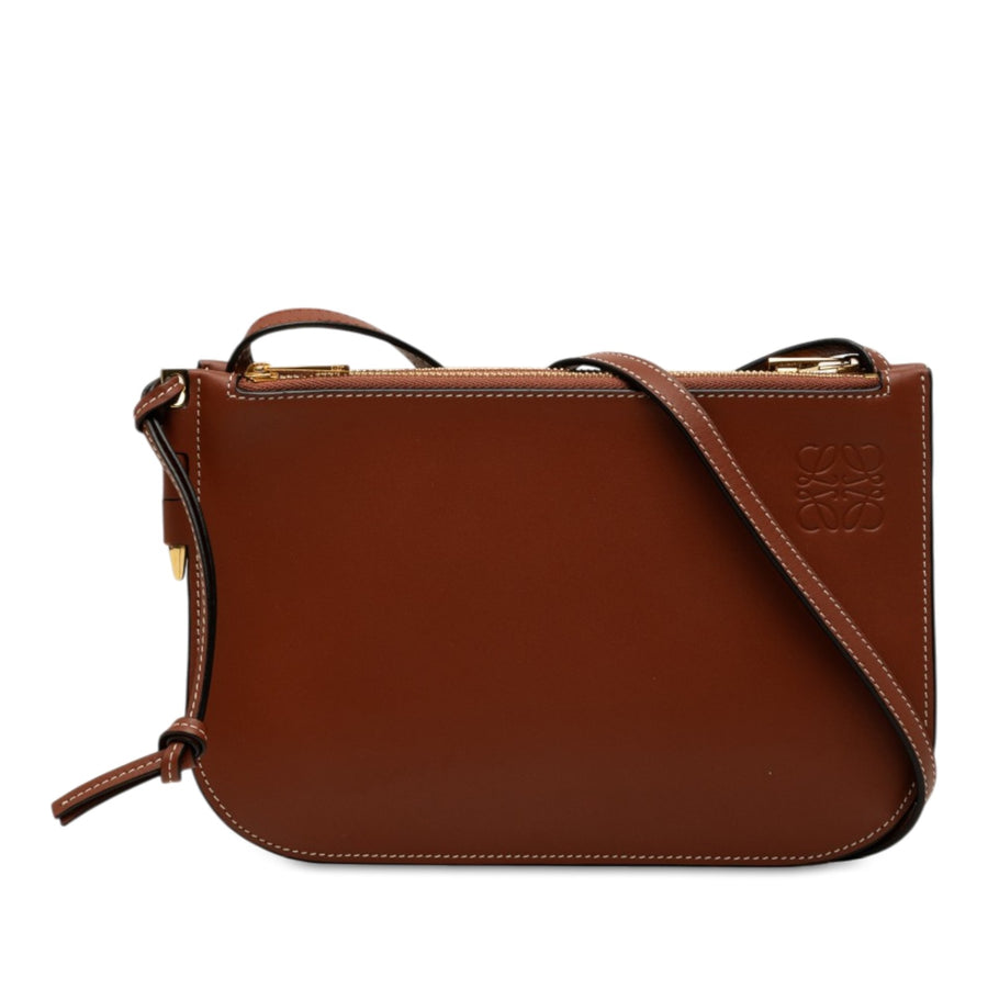 Loewe Leather Gate Double Zip Pouch Pre-