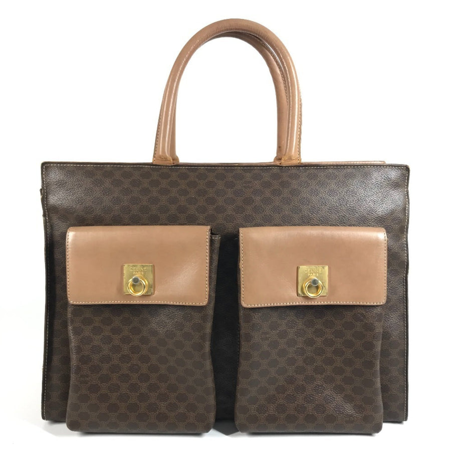 Celine Vintage Duffle Bag Macadam Coated