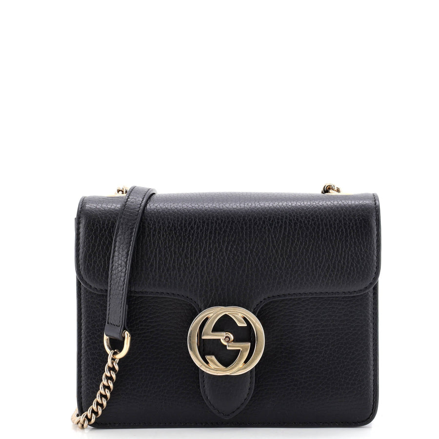 Gucci Interlocking Shoulder Bag Leather