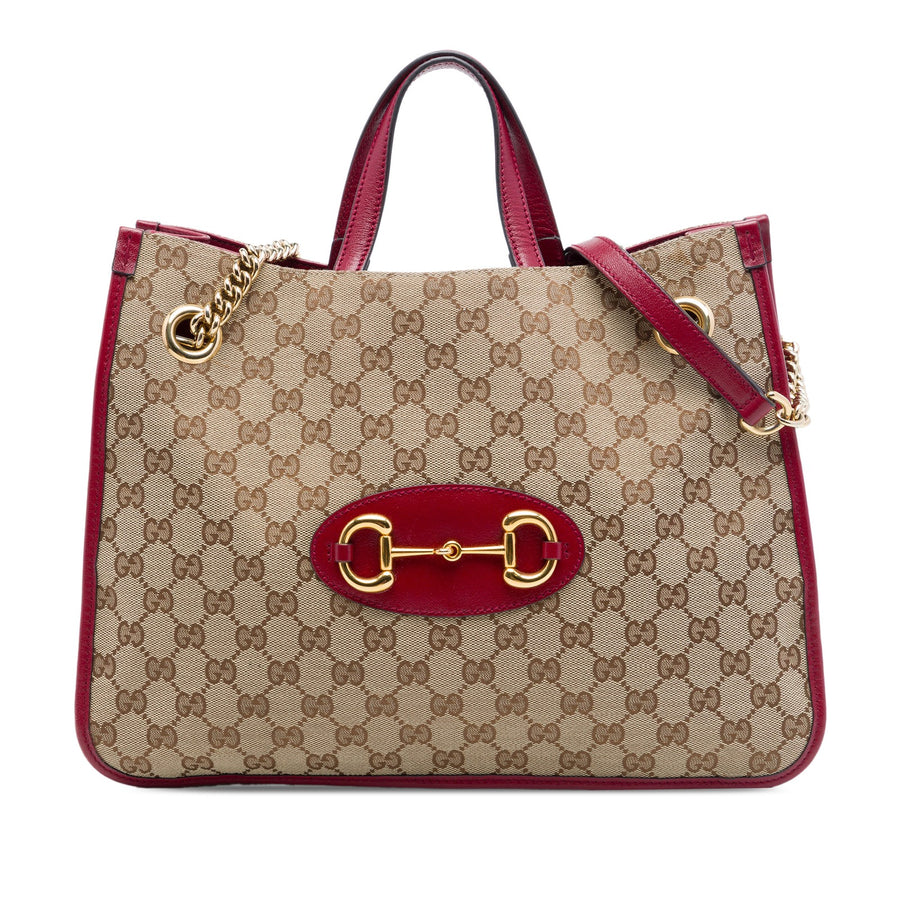 Gucci Medium Gg Canvas Horsebit Chain