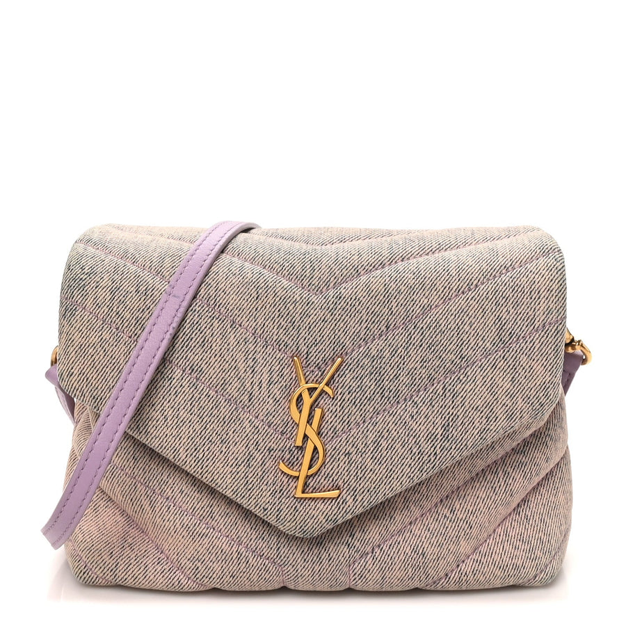 Saint Laurent Denim Y Quilted Toy Loulou