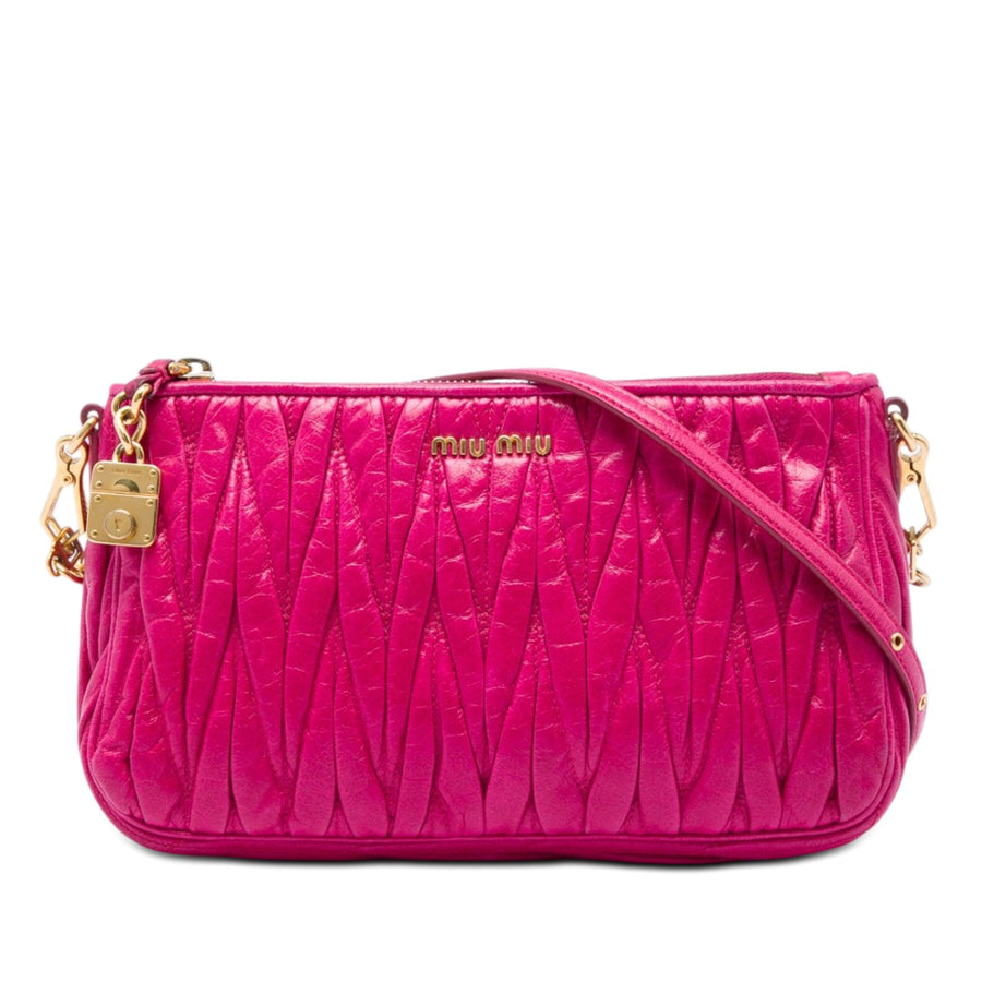 Miu Matelasse Nappa Lux Charm