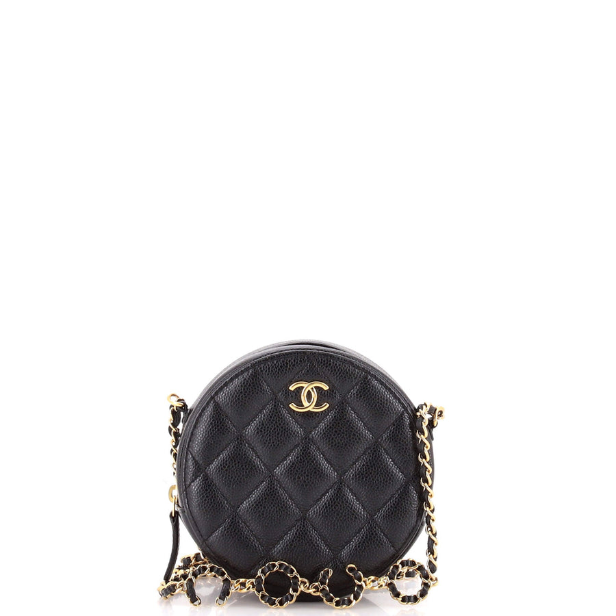 Chanel Miss Coco Round Clutch With Chain