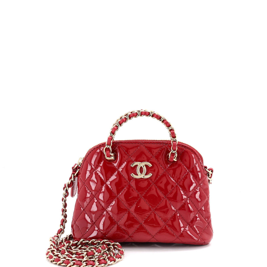 Chanel Cc Dome Zip Crossbody Bag Quilted