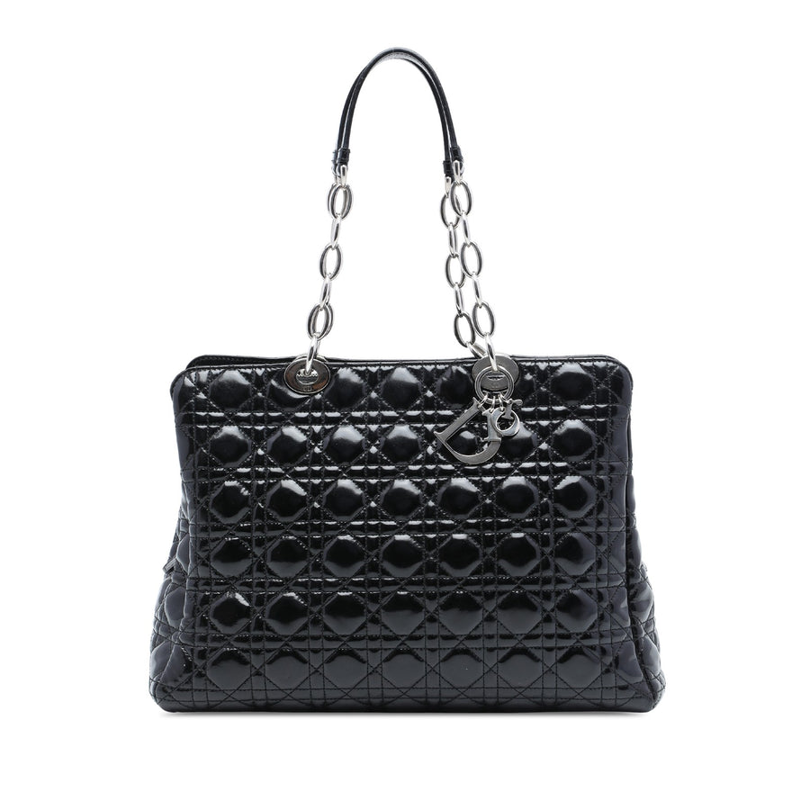 Dior Large Patent Cannage Soft Zipped