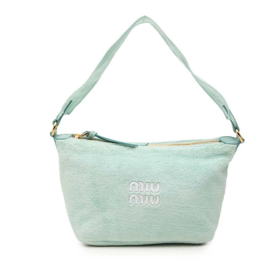Miu Terry Cloth Logo Handbag