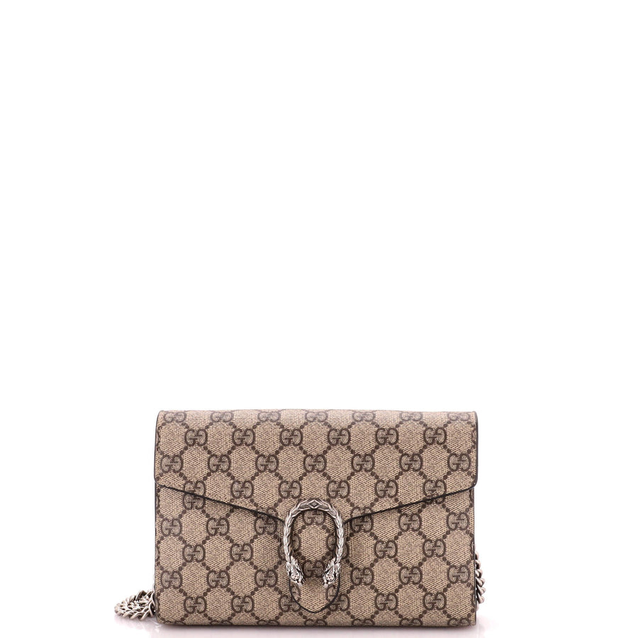 Gucci Dionysus Chain Wallet Gg Coated