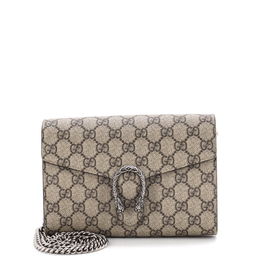 Gucci Dionysus Chain Wallet Gg Coated