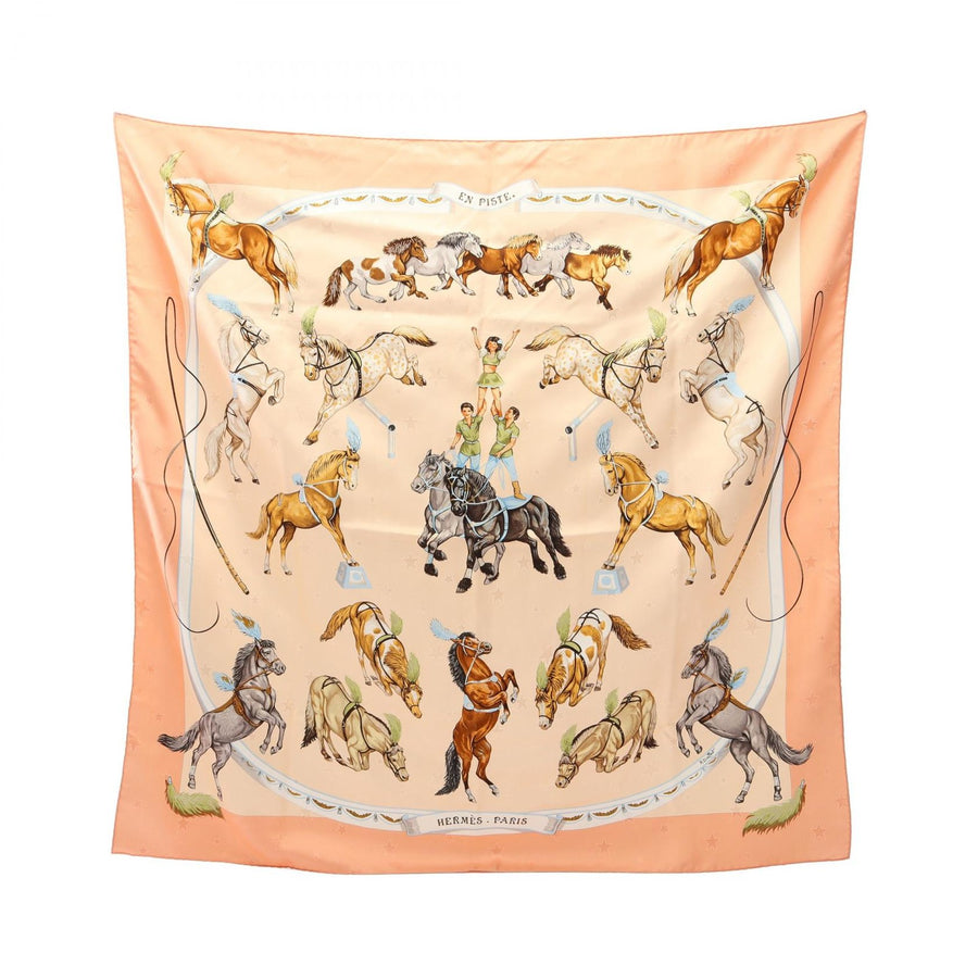 Hermes Carre 90 En Piste Scarf Stole