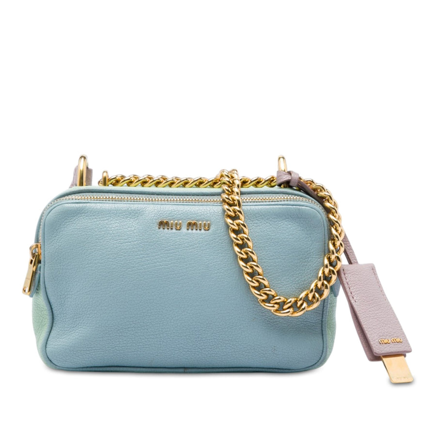 Miu Tricolor Goatskin Madras