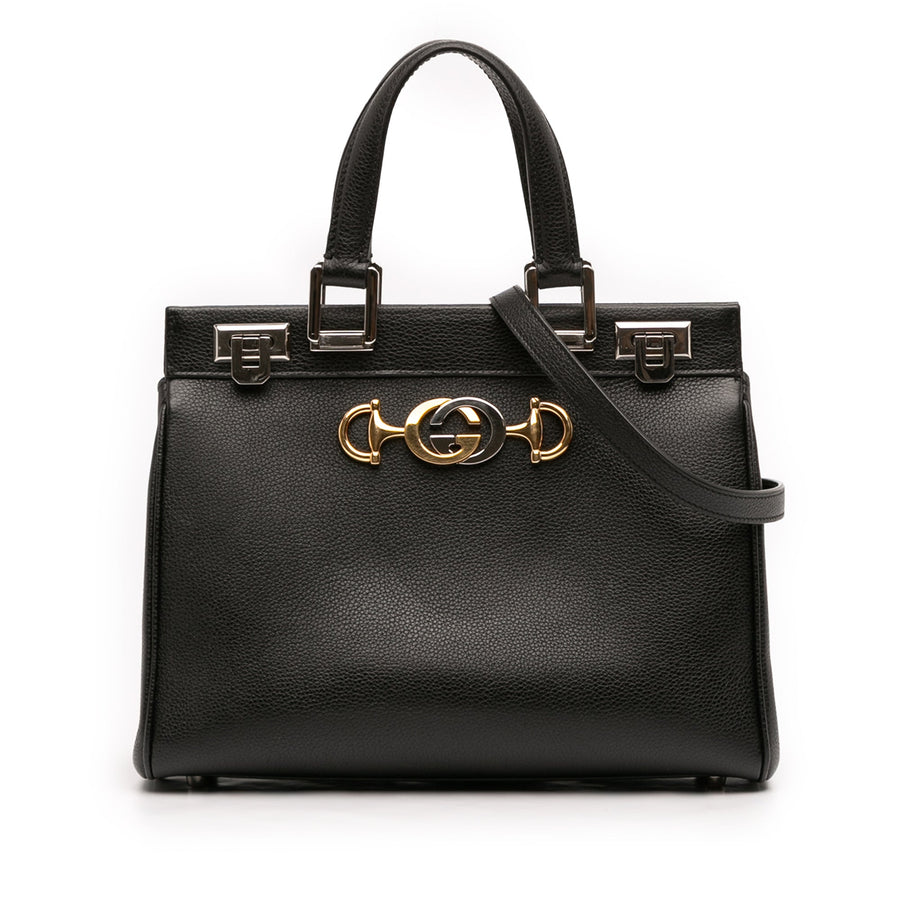 Gucci Zumi Top Handle Bag Leather Small